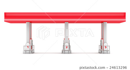 modern gas station isolated on white background modern gas station isolated on white background 24613296