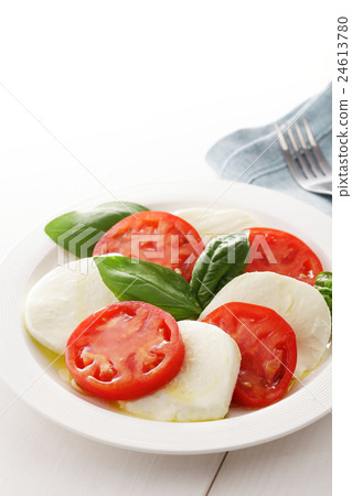 Caprese of tomato and mozzarella Caprese of tomato and mozzarella 24613780