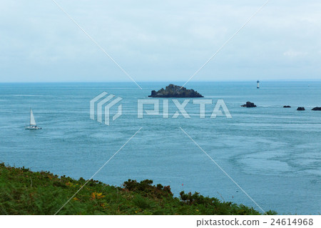 Scenery of the cape near Cancale in the summer resort of France Scenery of the cape near Cancale in the summer resort of France 24614968
