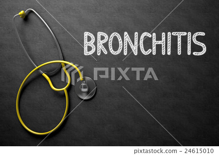 Bronchitis Handwritten on Chalkboard. 3D 24615010