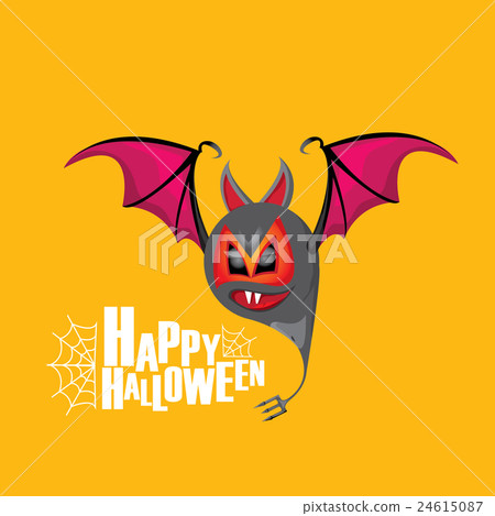 Happy halloween vector background with bat - Stock Illustration ...
