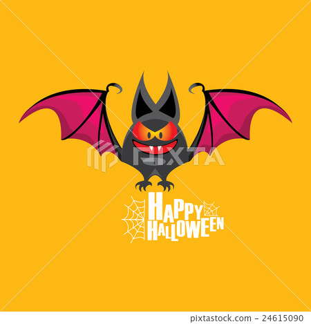 Happy halloween vector background with bat Happy halloween vector background with bat 24615090