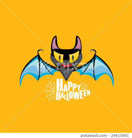 Happy halloween vector background with bat Happy halloween vector background with bat 24615091
