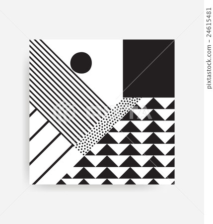 black and white Neo Memphis geometric pattern black and white Neo Memphis geometric pattern 24615481