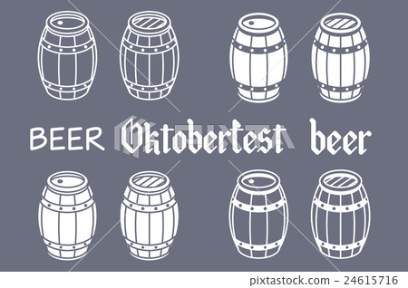 Barrels set. Vector beer oktoberfest wood Barrels set. Vector beer oktoberfest wood 24615716