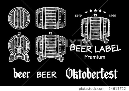 beer set elements chalkboard octoberfest vector beer set elements chalkboard octoberfest vector 24615722