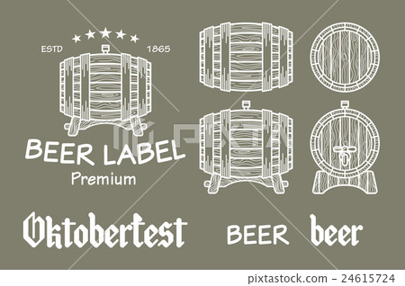 beer set elements chalkboard octoberfest vector beer set elements chalkboard octoberfest vector 24615724