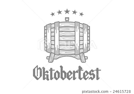 Retro styled rubber stamp with beer barrel, mug Retro styled rubber stamp with beer barrel, mug 24615728