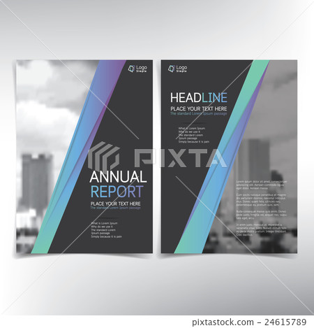 Modern business cover page, vector template 24615789