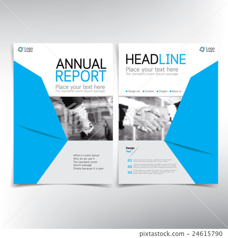 Modern white and blue business cover page Modern white and blue business cover page 24615790
