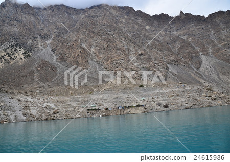 Beautiful Atterbird Lake seen from a ferry from Pakistan Hunza side to Gulmit side 24615986
