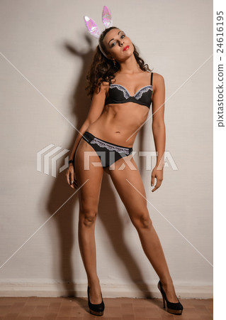 Sexy woman in black lingerie Sexy woman in black lingerie 24616195