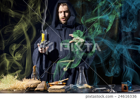 Halloween. The medieval alchemist  24616336