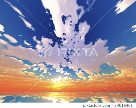 Wind and clouds with the sea 24616401