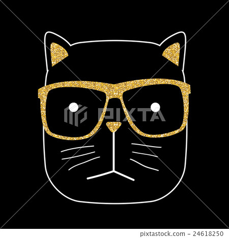 Cute Handdrawn Cat Vector Illustration 24618250