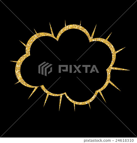 Speech Bubble Gold Glossy Background Vector 24618310