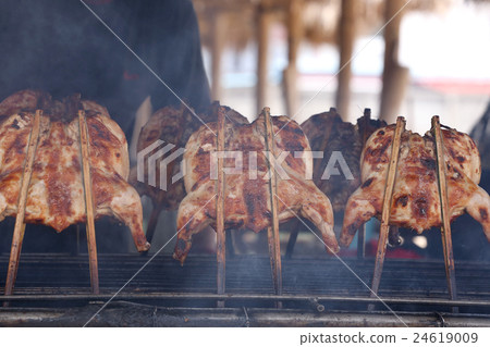 Chicken Grilled in a traditional style. Chicken Grilled in a traditional style. 24619009