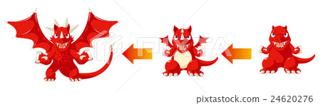 Monster Monster Evolutionary Growth Illustration 24620276