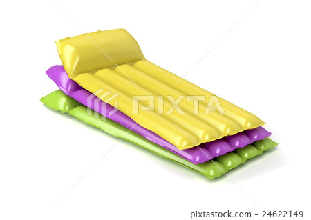 Beach mattresses with different colors 24622149