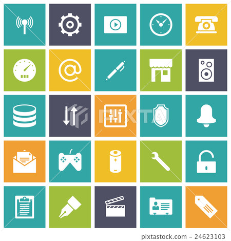 Flat design icons for user interface - Stock Illustration [24623103 ...