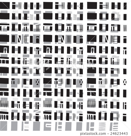 Vector hand-drawn seamless pattern with abstract - Stock Illustration ...