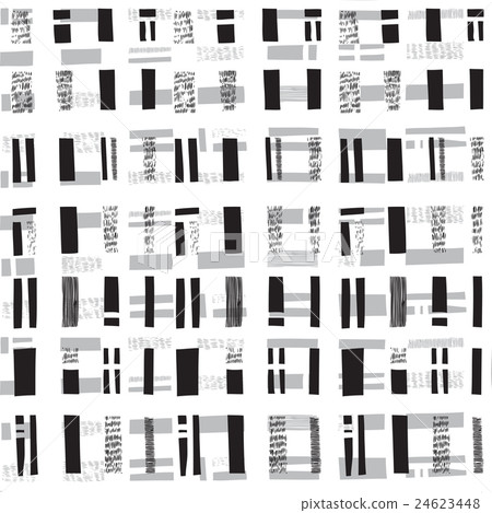 Vector hand-drawn seamless pattern with abstract - Stock Illustration ...