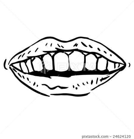 Fashion vector hand drawn female lips Fashion vector hand drawn female lips 24624120