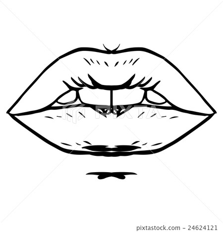 Fashion vector hand drawn female lips Fashion vector hand drawn female lips 24624121