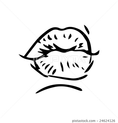 Fashion vector hand drawn female lips Fashion vector hand drawn female lips 24624126