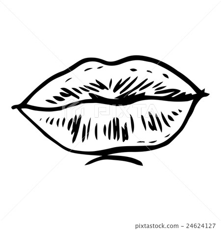 Fashion vector hand drawn female lips Fashion vector hand drawn female lips 24624127