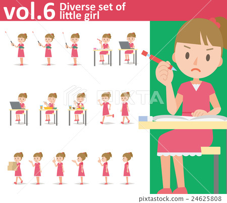 穿著連衣裙的女孩vol.6(設置各種面部表情和姿勢) 穿著連衣裙的女孩vol.6(設置各種面部表情和姿勢) 24625808