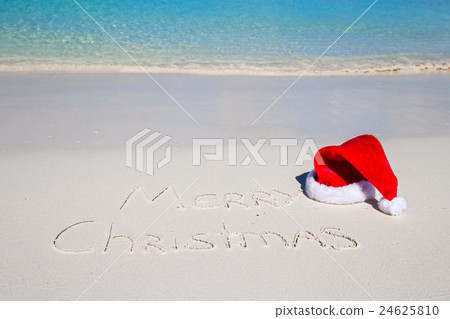 Merry Christmas written on tropical beach white Merry Christmas written on tropical beach white 24625810
