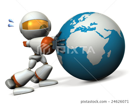 Cute robot to support Africa 24626071