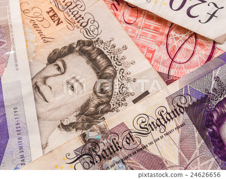 GBP bank notes texture 24626656
