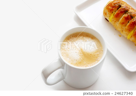 Hot Latte and sausage pie 24627340