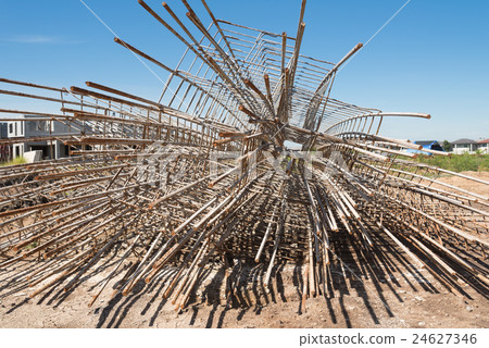 Reinforced steel rods. 24627346