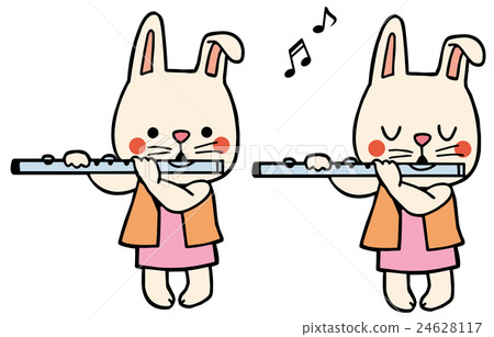 A musician rabbit in the forest - Stock Illustration [24628117] - PIXTA