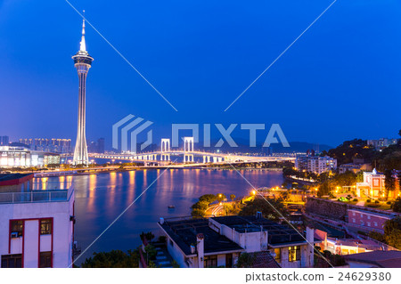 Macao city at night 24629380