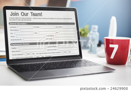 Online Web Job Application Form Concept 24629908