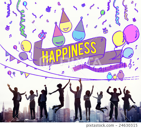 Happiness Enjoy Fun Jolly Festive Concept 24630315