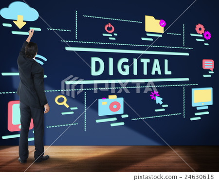 Internet High-Tech Digital Icon Graphic Concept 24630618