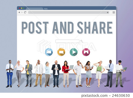 Post Share Communication Connection Social Concept 24630630