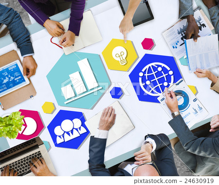 Global Business Strategy Planning Icon Concept Global Business Strategy Planning Icon Concept 24630919