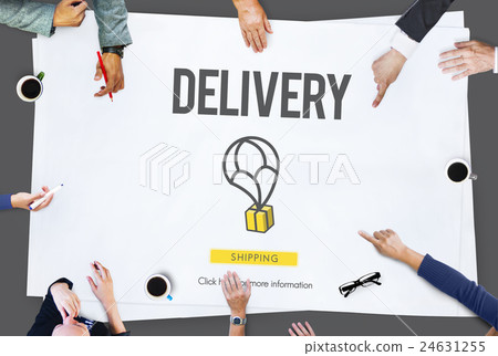 Delivery Courier Commodity Freight Goods Order Concept Delivery Courier Commodity Freight Goods Order Concept 24631255
