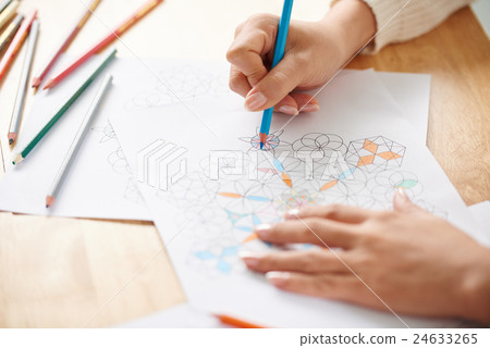 Meditating whe painting Meditating whe painting 24633265