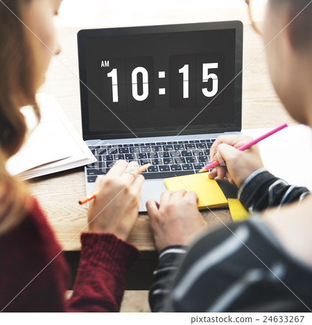 Time And Date Clock Graphic Concept 24633267