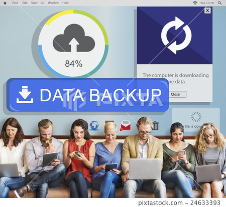 Backup Cloud Upload Sync Data Concept Backup Cloud Upload Sync Data Concept 24633393