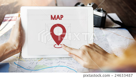 Navigation Location Mapping Destination Technology Graphic Concept 24633487