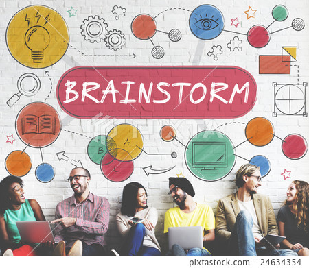 Brainstorm Ideas Creativity Process Diagram Concept Brainstorm Ideas Creativity Process Diagram Concept 24634354