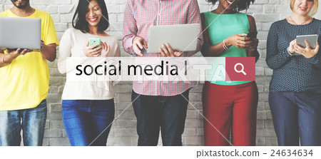Social Media Connection Networking Chat Concept Social Media Connection Networking Chat Concept 24634634